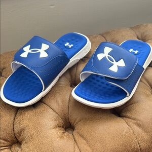 Under Armour Kids Blue Slide Sandals